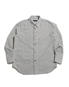 Lakeside Relaxation Dressy look Wanze Layered Button Up Shirt Wool Voile Hazy Blue