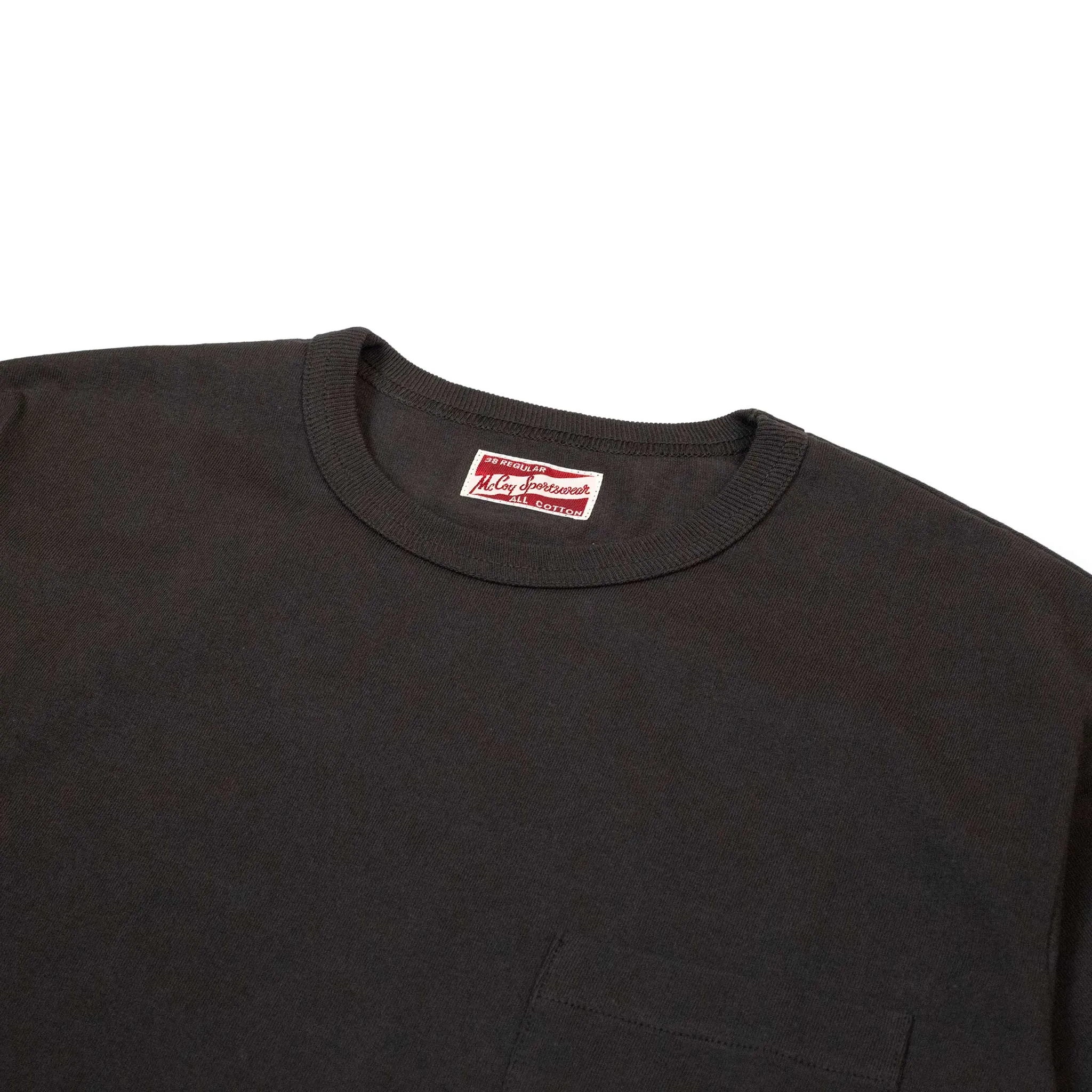 The Real McCoy's MC19012 Pocket Tee Shale Comfortable and Chic Heat Transfer Printing