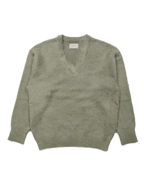 Comfortable Outfit The Real McCoy's MC23109 JM Mohair V-Neck Sweater Mint