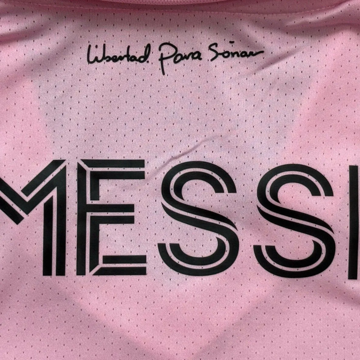 adidas Authentic Inter Miami Lionel Messi Home Jersey 22/23 w/ Leagues Cup Final   Match Details (True Pink/Black) Silky Smooth Soft Inner Lining