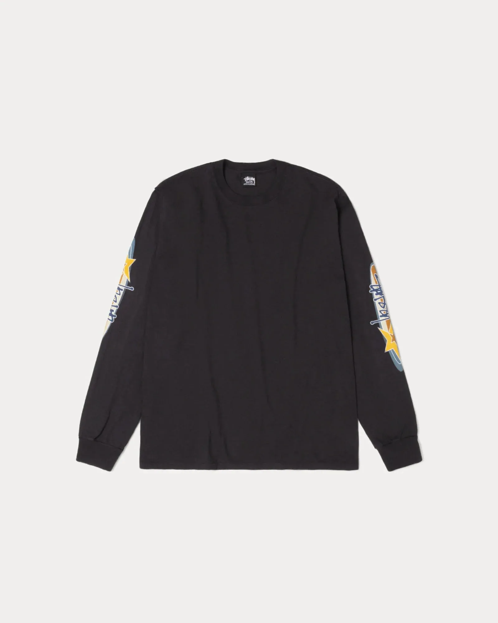 Stussy "Two Star Pig. Dyed LS Tee" M - Faded Black Street Style Simple Style