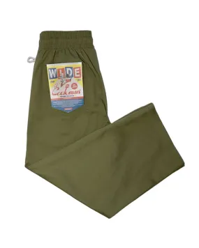 Cookman Chef Pants Wide - Olive Gloss Glow Hygienic Finish