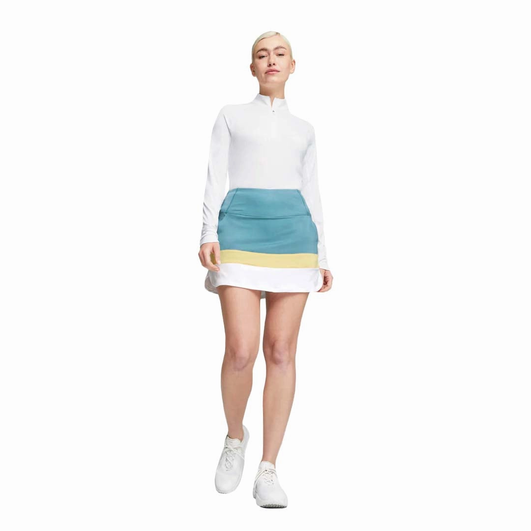 Puma - Women's PWRMESH Colorblock Skirt (622268 02) Thermoregulating Fabric Moisture Transfer
