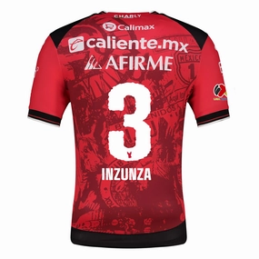 Charly Rafael Fernandez Inzunza Men's Club Tijuana Xolos Home Jersey 25/26 w/ BBVA MX Patch (Red/Black) Sport Ready Gear