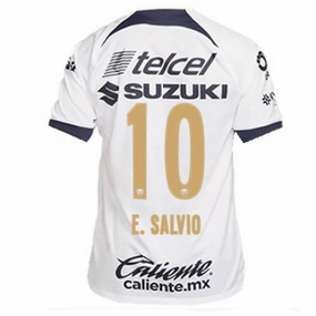 Nike Pumas UNAM Eduardo Salvio Home Jersey w/ Liga MX Patch 23/24 (White/Obsidian) Sporty Layers