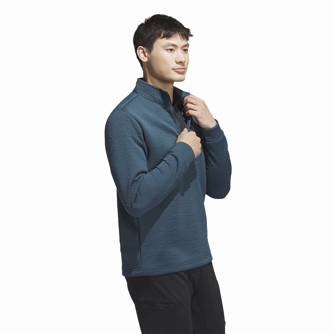 adidas - Men's DWR Quarter Zip Pullover (HZ0434) Breathable Performance Non Restrictive Cuffs
