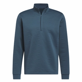 High Compression Knit Breathable Base adidas - Men's DWR Quarter Zip Pullover (HZ0434)