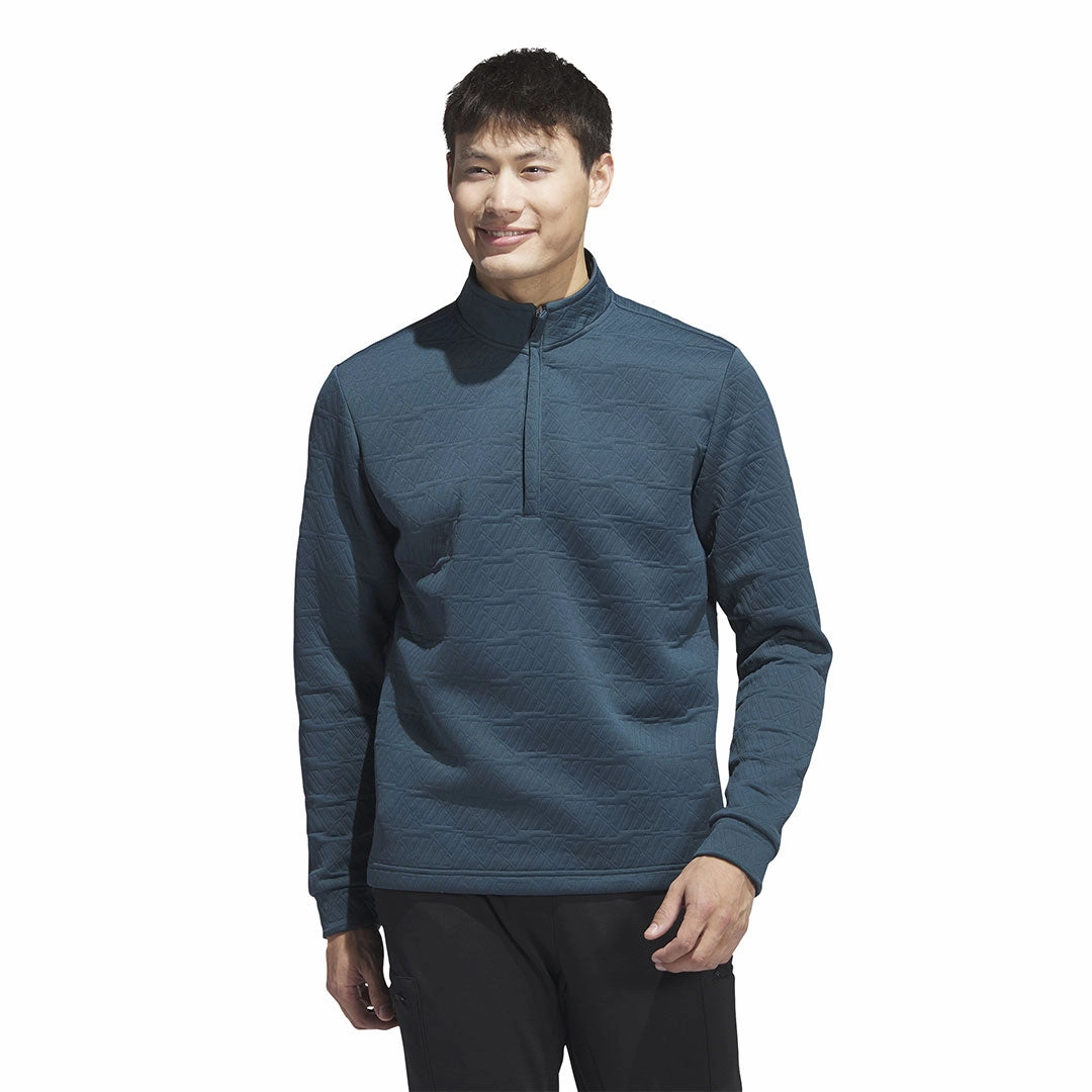 Stretch Fabric Technology Tagless Design adidas - Men's DWR Quarter Zip Pullover (HZ0434)