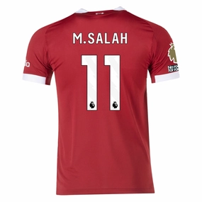adidas Salah Men's Liverpool FC Authentic Home Jersey 25/26 w/ EPL   NRFR Patches (Strawberry Red) Move Easy