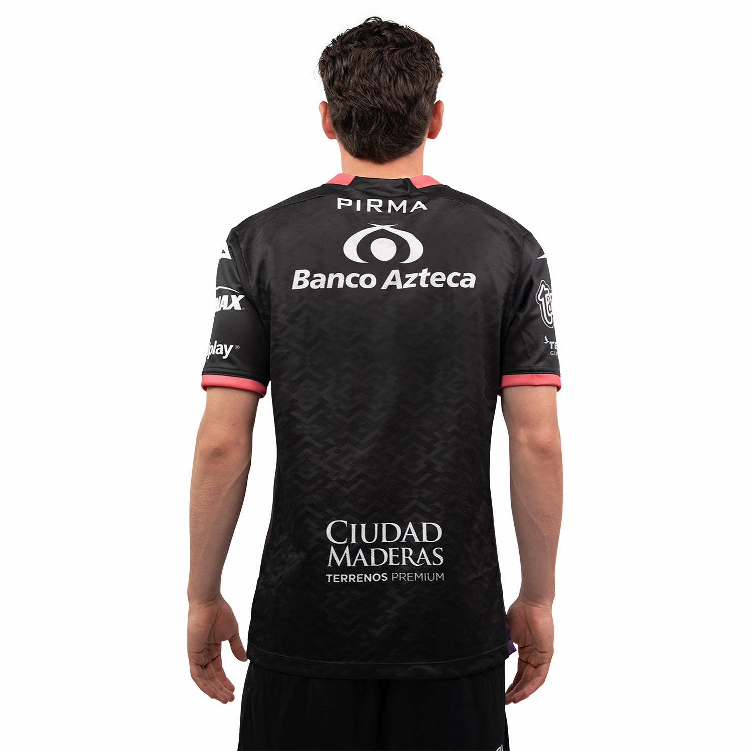 3D Knit Texture Low Bulk Design Pirma Men's Puebla Away Jersey 25/26 (Black/White)