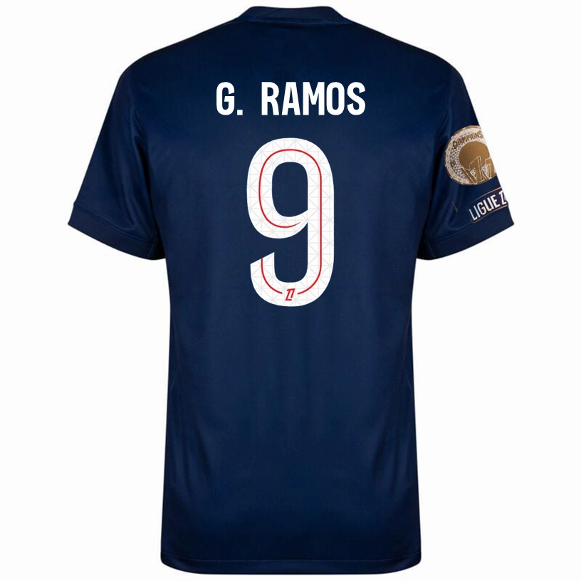 Nike G. Ramos Men's PSG Home Jersey 25/26 w/ Ligue 1 Patch   Champions Patch (Navy/Red/White) Performance Fit