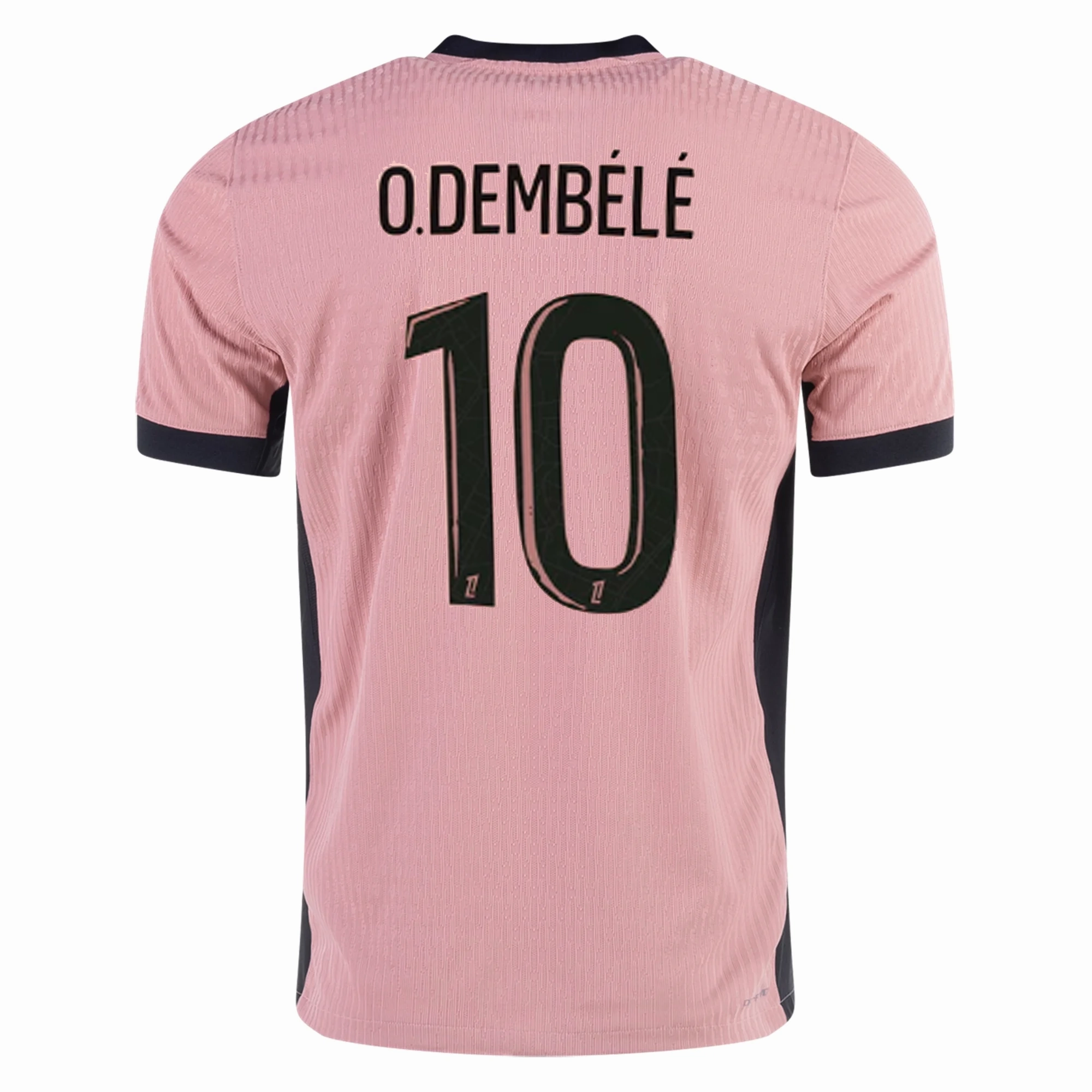 Nike Paris Saint-Germain Authentic Ousmane Demb??l?? Third Jersey 24/25 (Rust Pink/Black) Reinforced Stress Point Stitching Reflective Safety Details