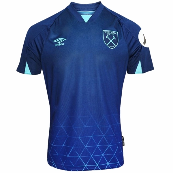 Umbro West Ham Third Jersey 23/24 (Navy/Sky Blue) Bonded Armhole Frames