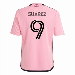 Training Look Versatile Gear adidas Youth Inter Miami Luis Suarez Home Jersey 24/25 (Easy Pink)