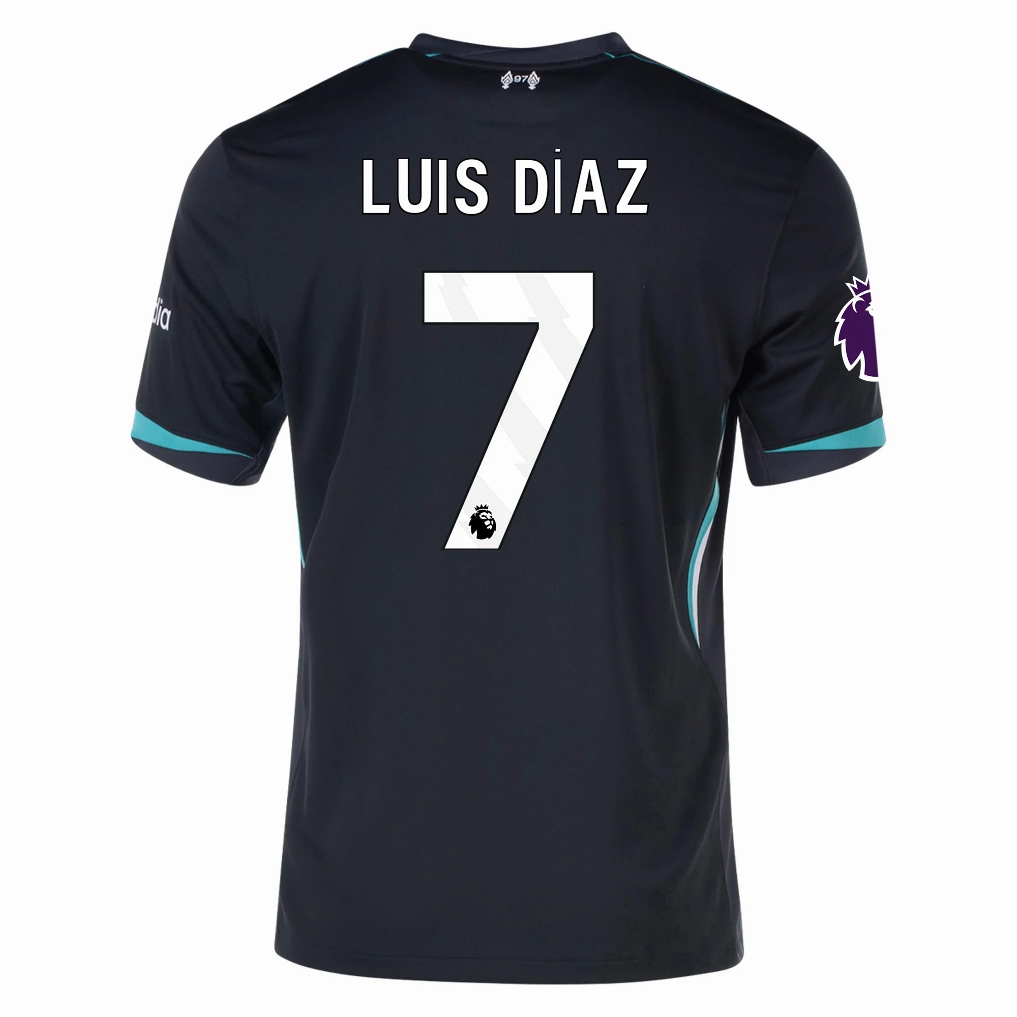 Core Comfort Nike Liverpool Luis Diaz Away Jersey w/ EPL Patch 24/25 (Night Forest/Washed Teal)