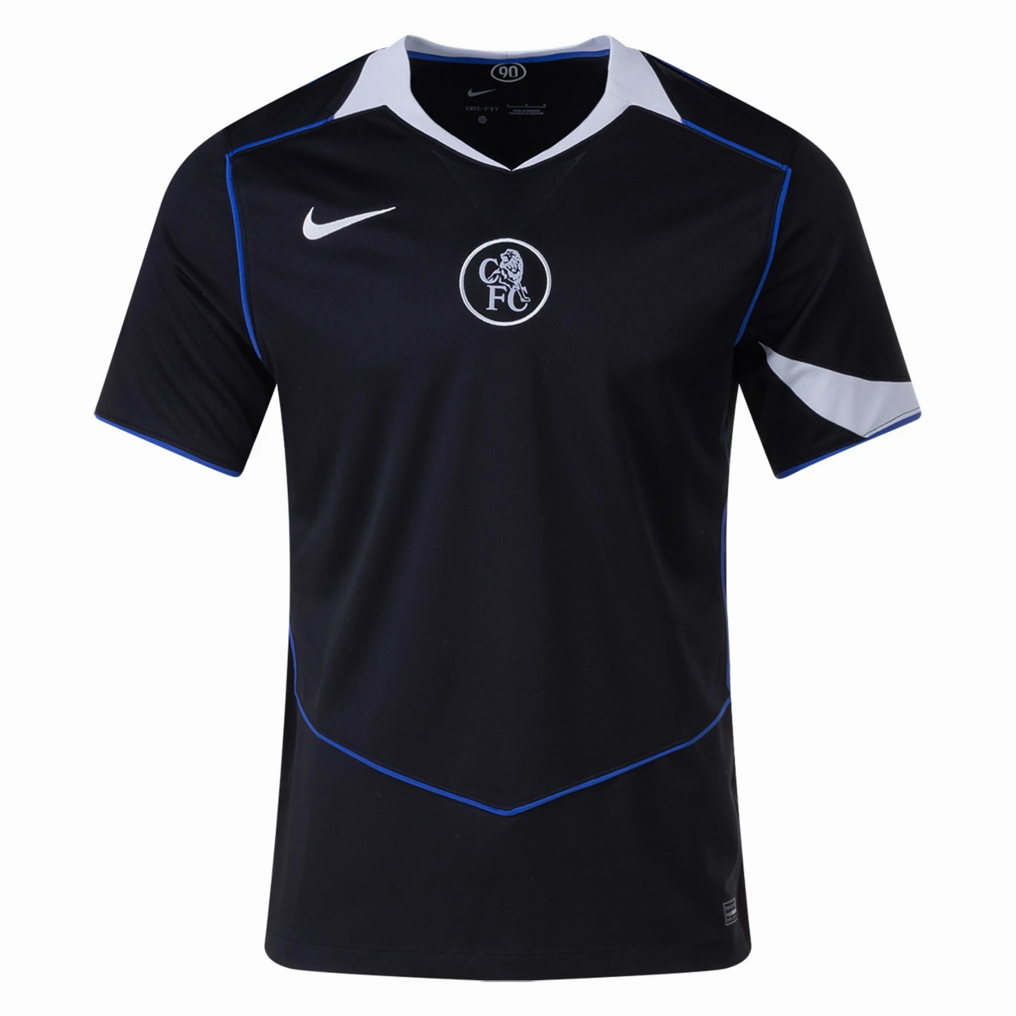 Dry Texture Gear Ready Nike Men's Chelsea T90 Third Jersey 25/26 (Black/Silver)