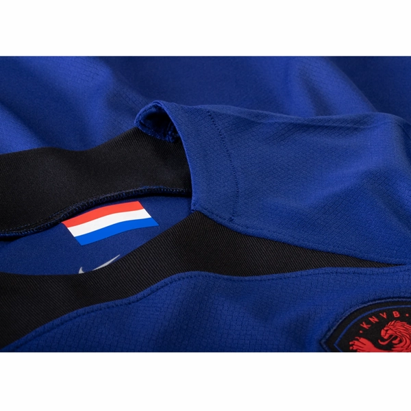 Street Fit Stretch Lines Nike Netherlands Virgil Van Dijk Away Jersey 22/23 (Deep Royal/Habanero Red)