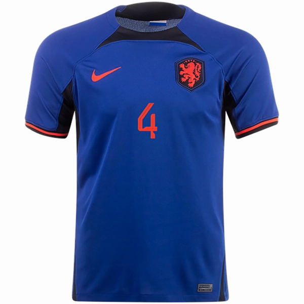 Nike Netherlands Virgil Van Dijk Away Jersey 22/23 (Deep Royal/Habanero Red) Clean Structure