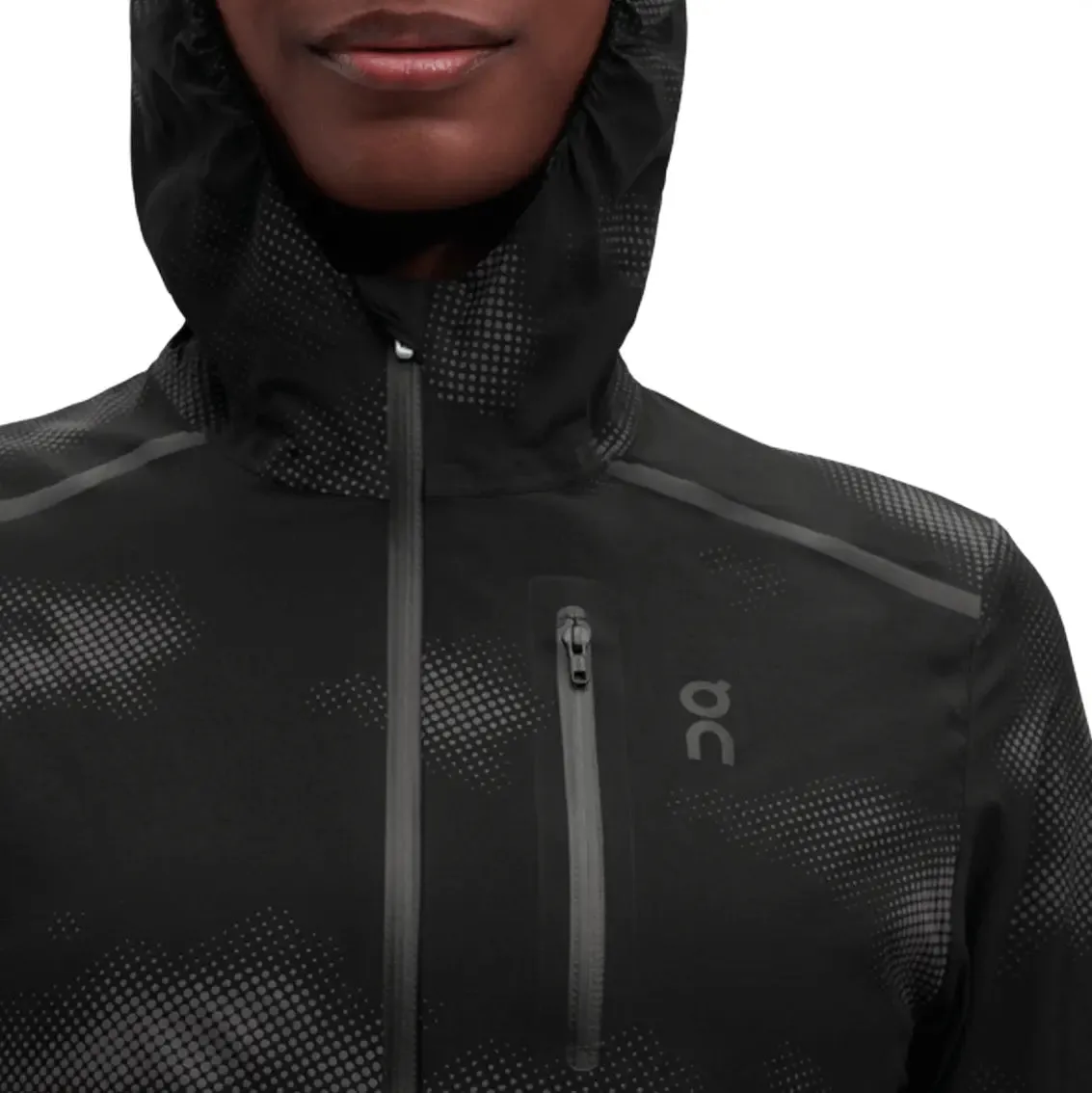 Womens On Running Weather Jacket Lumos - Black Gentle Glow