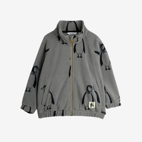 Subtle Layers Eco Friendly Dye Process Mini Rodini Penguin Fleece jacket, Grey