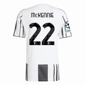 Mesh Panel Placement adidas Juventus Weston McKennie Home Jersey w/ Champions League Patches 25/26 (White/Black/Pink)