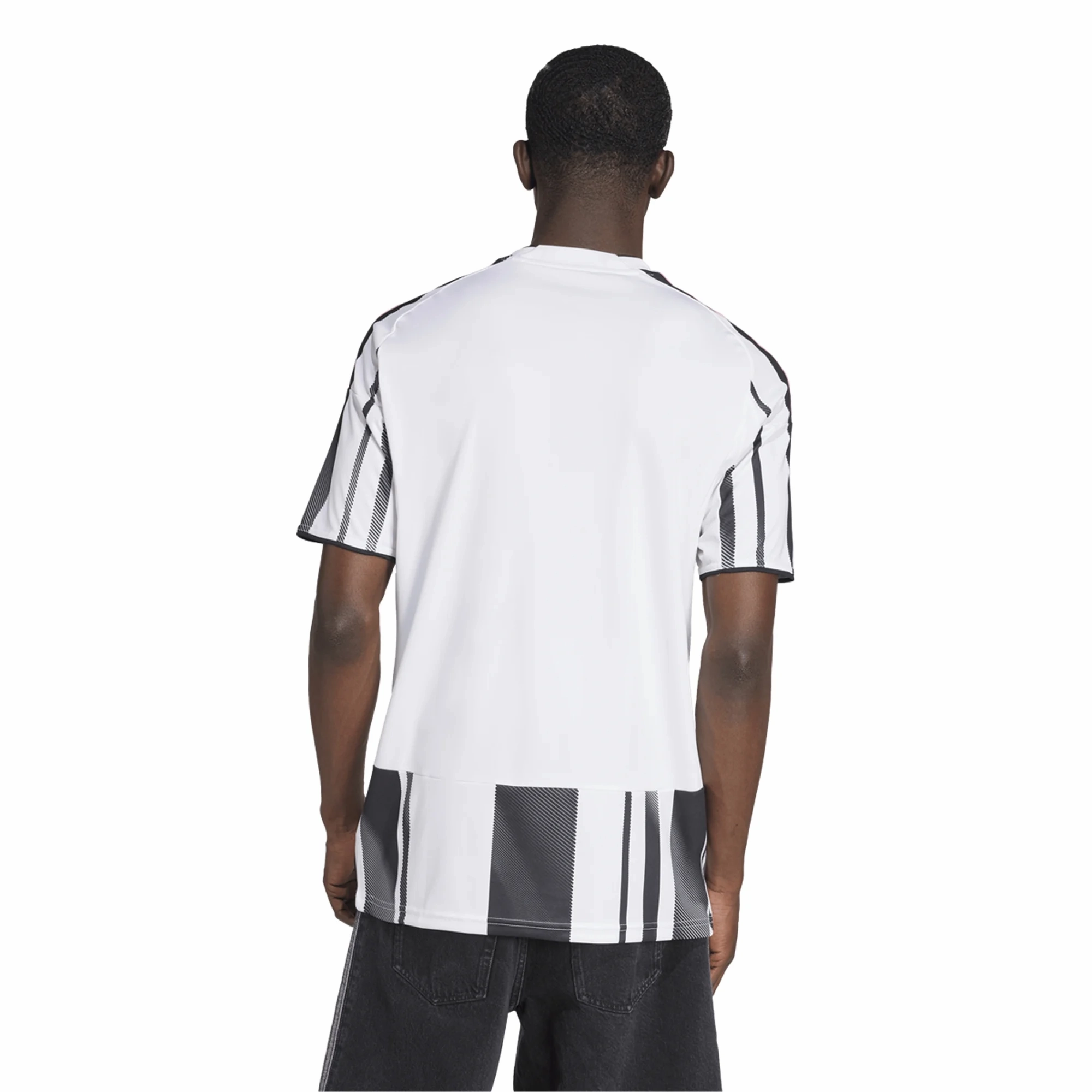 adidas Juventus Weston McKennie Home Jersey w/ Champions League Patches 25/26 (White/Black/Pink) Double Stitched Hem Quick Action