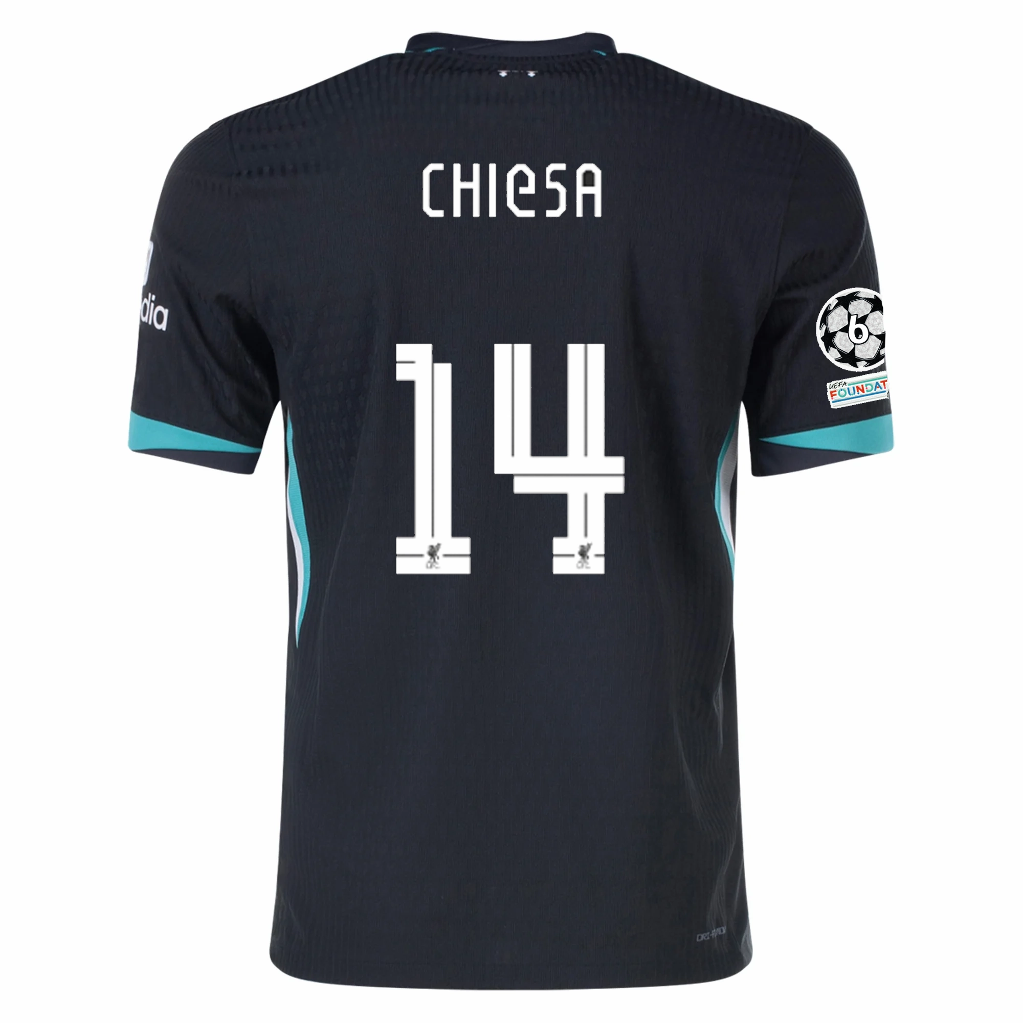Nike Liverpool Authentic Federico Chiesa Away Jersey w/ Champions League 24/25 (Night Forest/Washed Teal) Low Bulk Construction