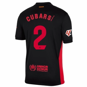 Nike Barcelona Pau Cubars?? Away Jersey w/ La Liga Patch 24/25 (Black/University Red/Hyper Royal) Warm Up Modern Look