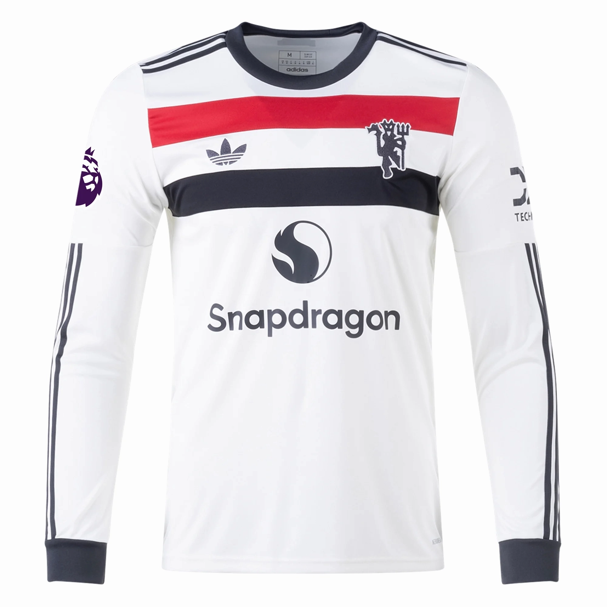 adidas Manchester United Mason Mount Third Long Sleeve Jersey w/ EPL Patch 24/25 (Off White) Eco Conscious Dye Process Thermoregulating Material