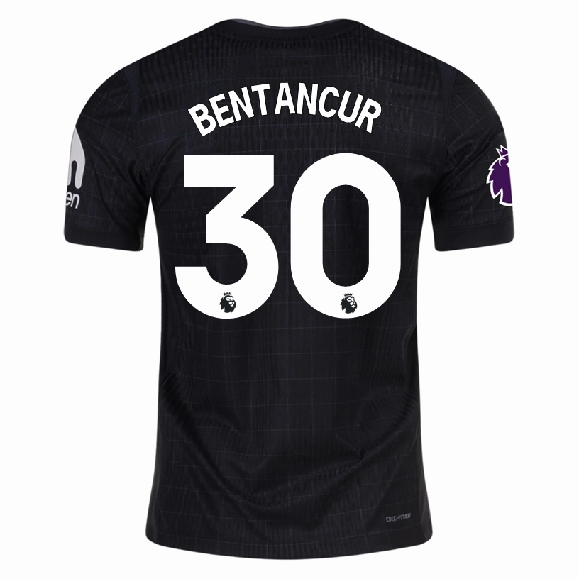 Nike Bentancur Tottenham Hotspur Authentic Away Jersey 25/26 w/ EPL Patch (Black/Iron) Clean Structure High Stretch Recovery