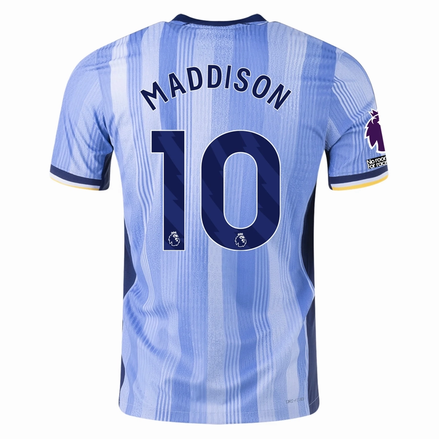 Outdoor Ready Non Chafe Edging Nike Tottenham James Maddison Authentic Away Jersey w/ EPL   No Room For Racism Patches 24/25 (Cobalt Bliss/Binary Blue)