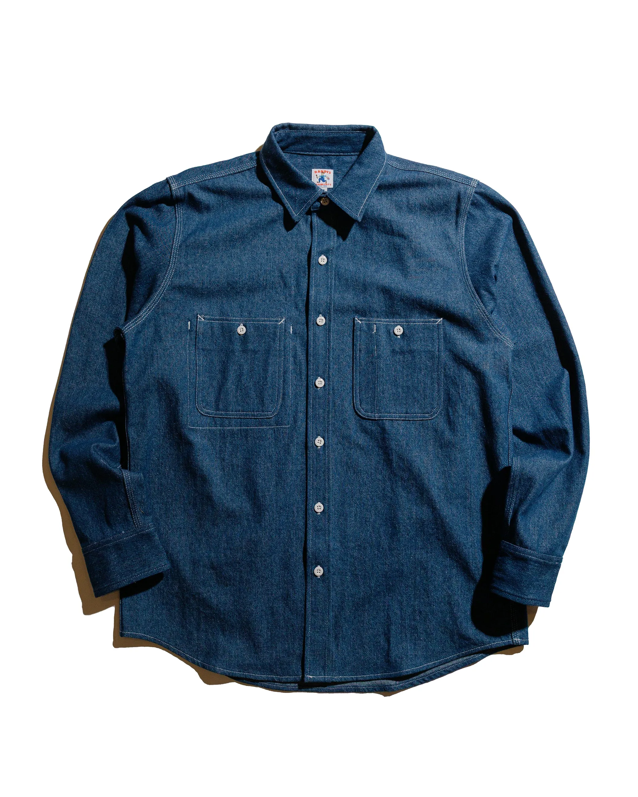 Gym Appropriate Randy's Garments 3-Pocket Work Shirt Double Washed 8oz Denim