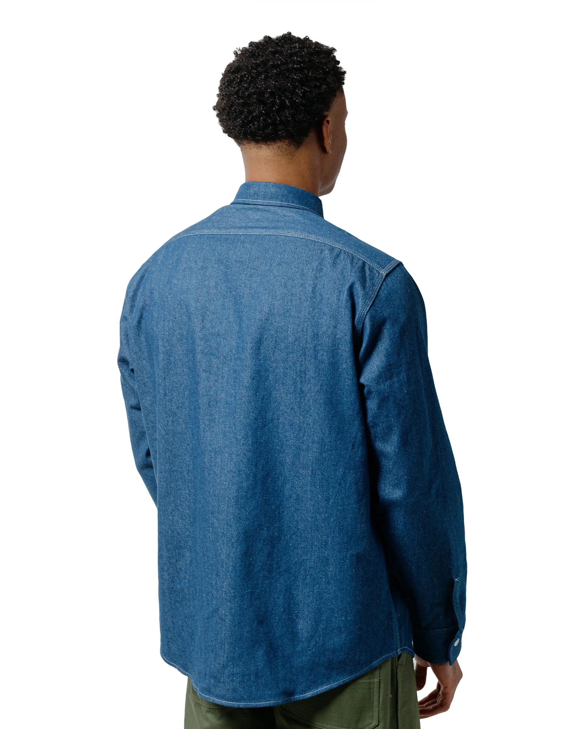 Randy's Garments 3-Pocket Work Shirt Double Washed 8oz Denim Earthy Hue