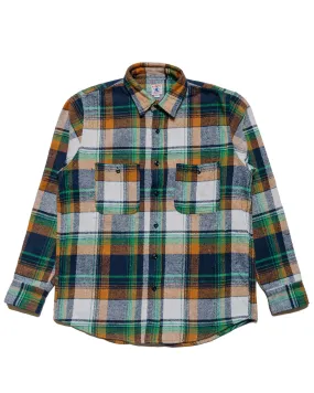 Breathable Material Tall Option Randy's Garments 3-Pocket Work Shirt Heavy Brushed Flannel Plaid Green