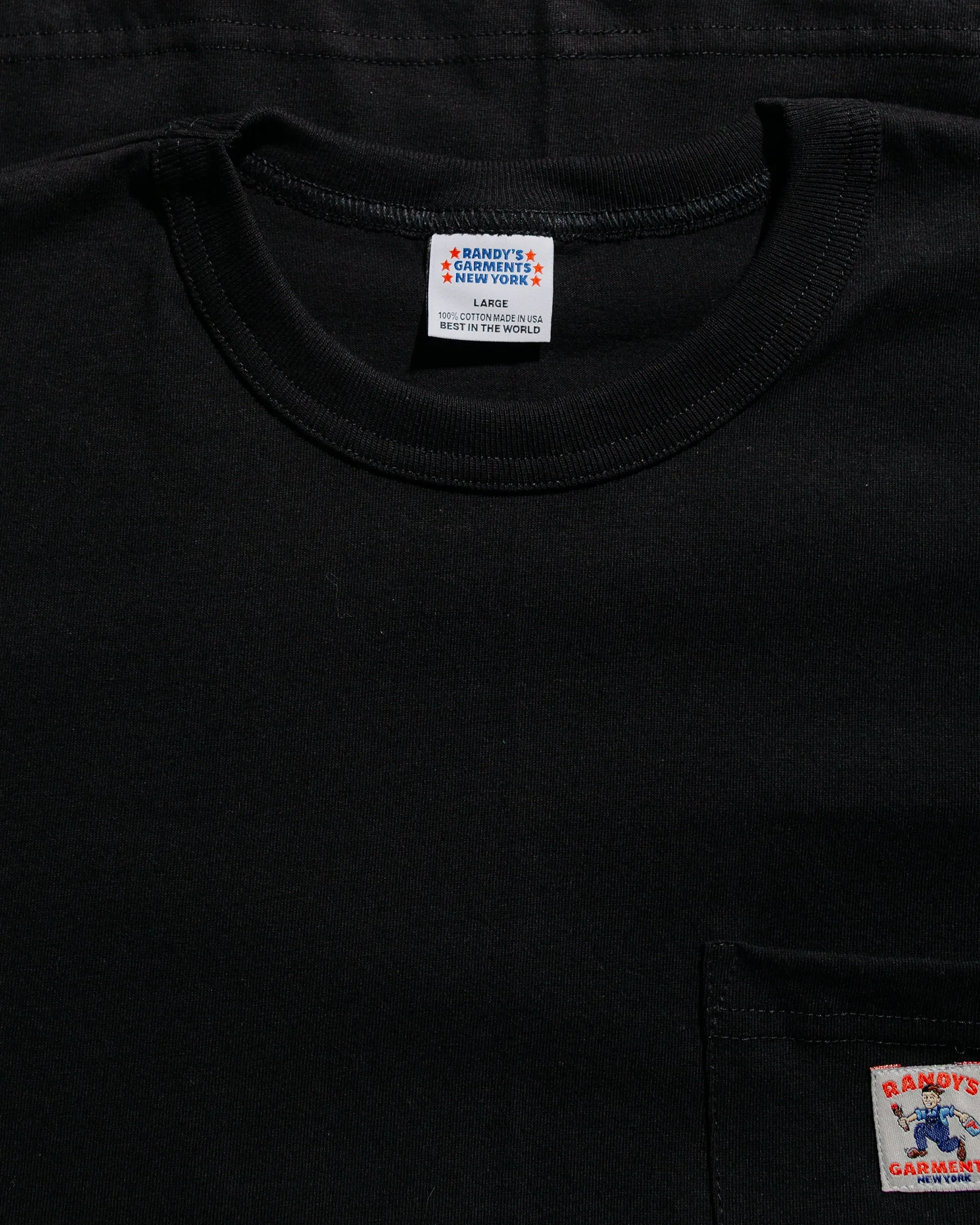 Randy's Garments Pocket Tee Black Teenager fashion Comfort Style