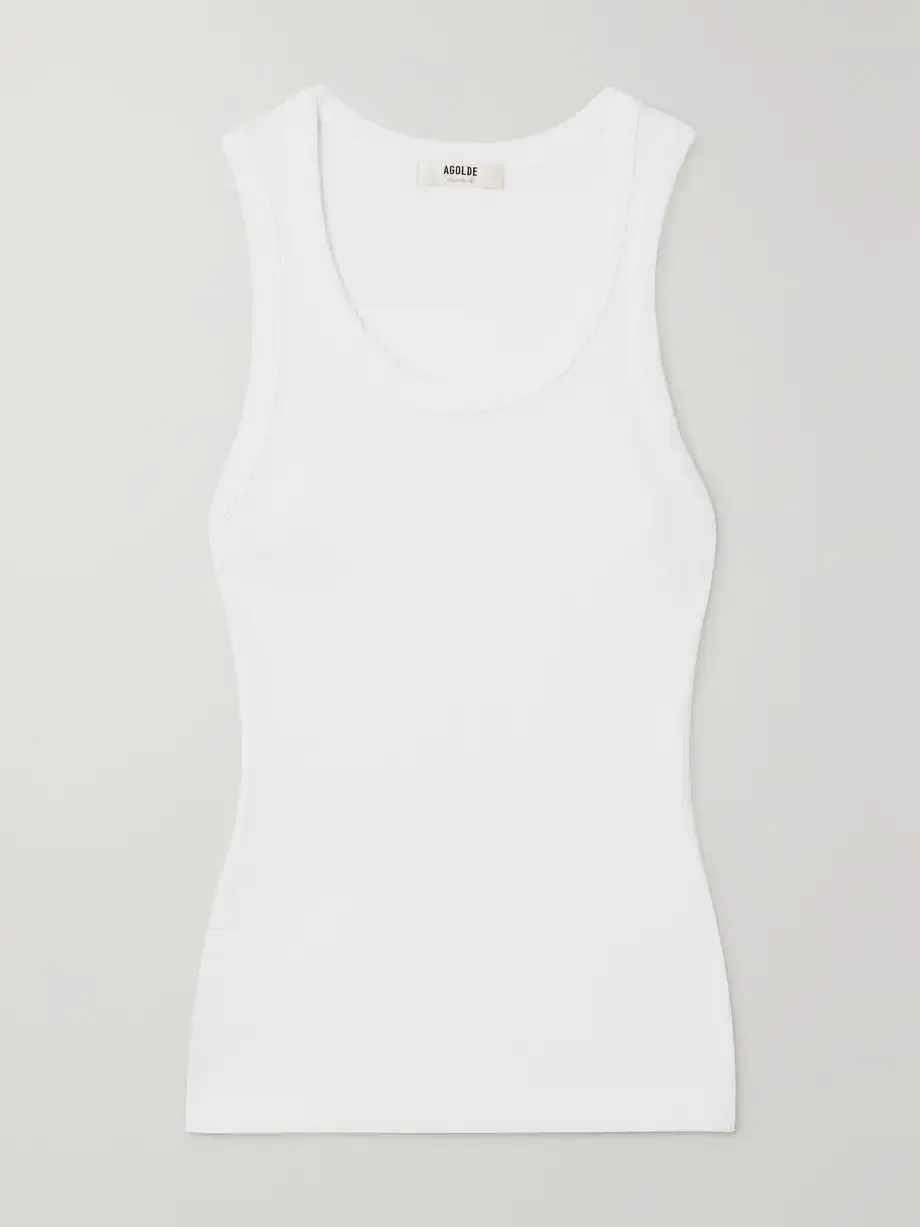 AGOLDE "Poppy Tank" W - White AntiStatic Lining Leader Fit