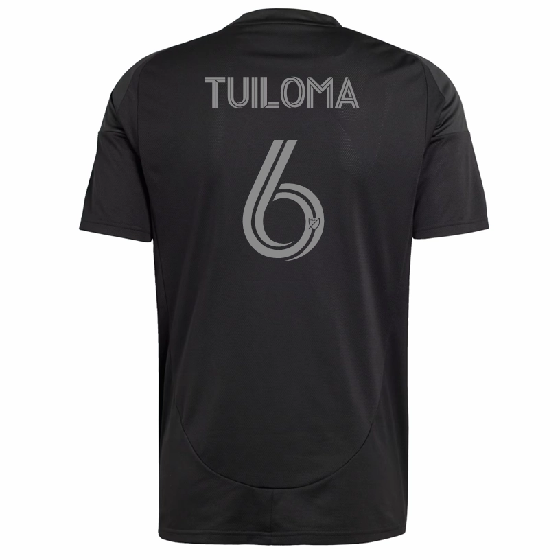 adidas Bill Tuiloma Charlotte FC Away Jersey 25/26 (Black) Fast Release Moisture Ventilated Design