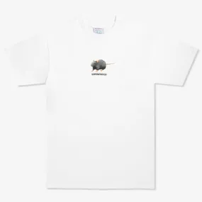 Relaxed Torso Fit Durable Knitwear Rat Tee (White)