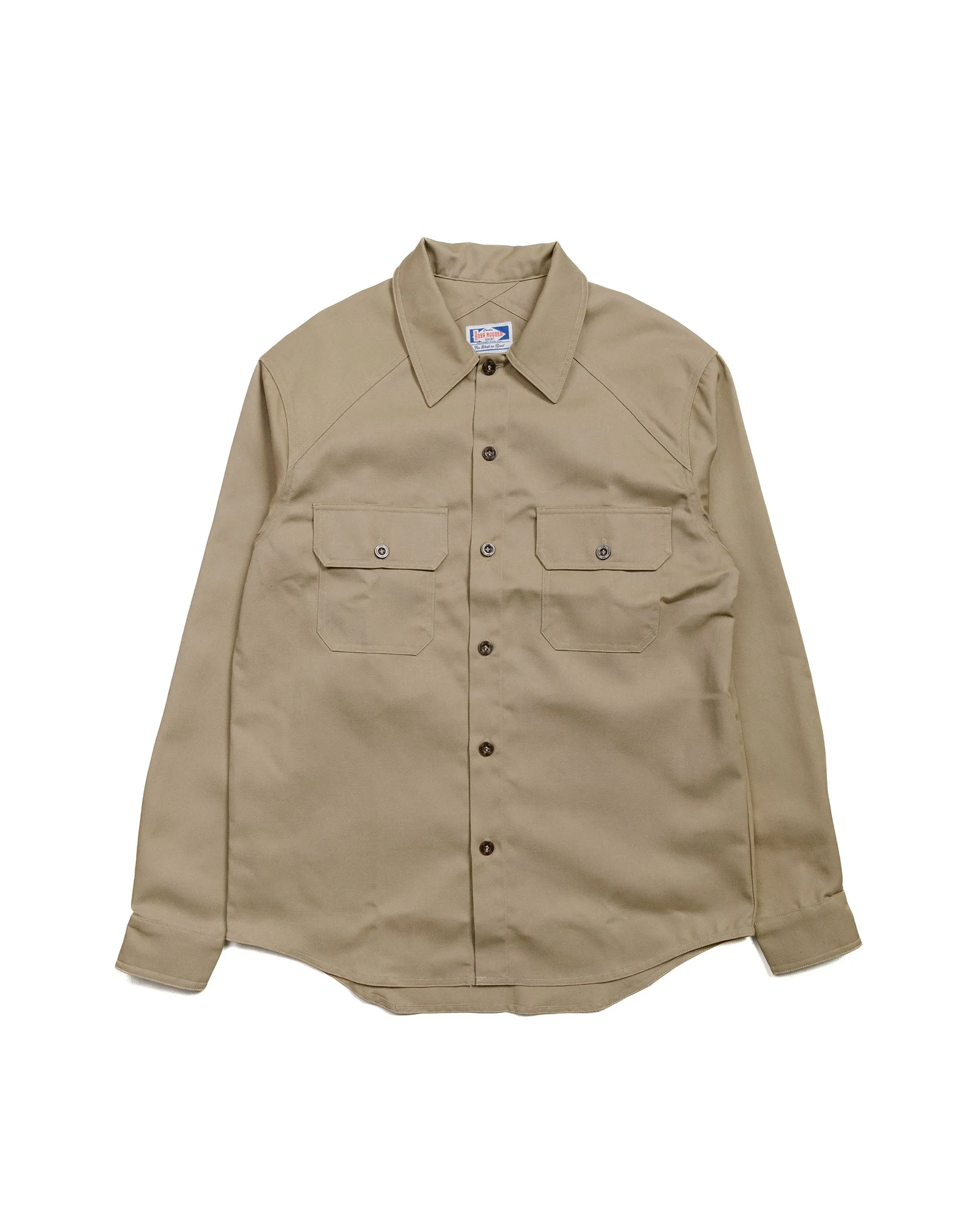 Midweight Textile Fashion-Forward Rosa Rugosa Ranger Long Sleeve Shirt Khaki