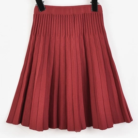 Easy Comfort Melange Pleated Skirt