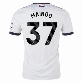 adidas Manchester United Kobbie Mainoo Third Jersey w/ EPL Patch 24/25 (Off White) Run Ready Abrasion Resistant Surface