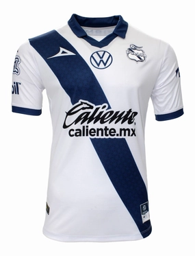 Seamless Knit Construction Endurance Wear Pirma Puebla Home Jersey 23/24 (White/Blue)