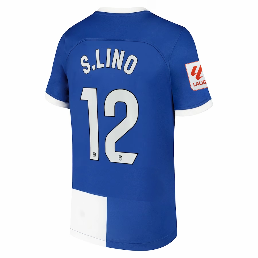 Mesh Design Nike Atletico Madrid Samuel Lino Away Jersey w/ La Liga Patch 23/24 (Old Royal/White)