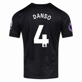 Soft Grip Easy Stretch Nike Danso Men's Tottenham Away Jersey w/ EPL   No Room For Racism Patches 25/26 (Black/Iron)