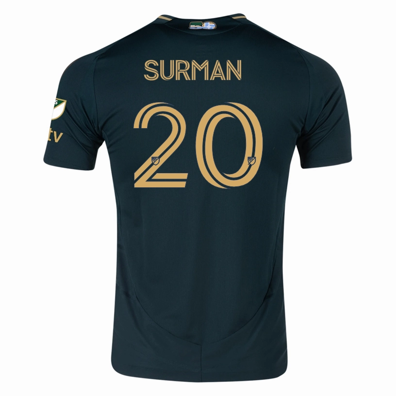 adidas Finn Surman Portland Timbers Authentic Home Jersey w/ MLS & Apple Patch 25/26 (Green/Gold) Layered Insulation System Total Ease