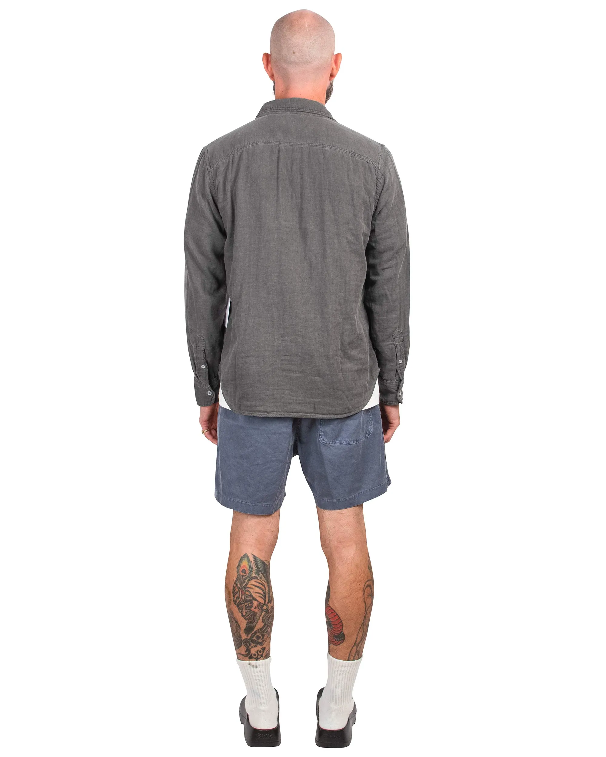 Save Khaki United Triple Gauze Easy Shirt Black Denim Blend