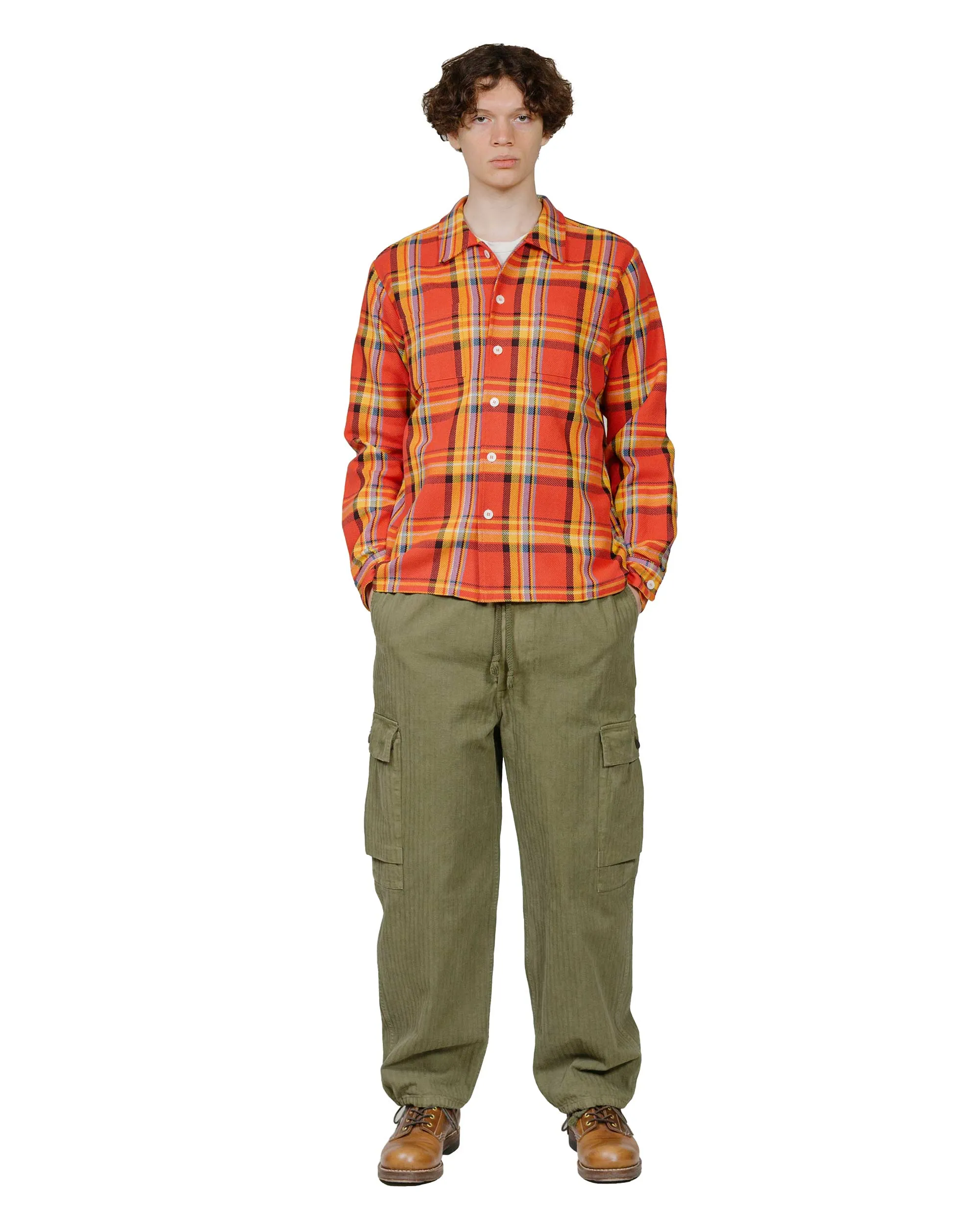 Bather Buoy Plaid Flannel Shirt Flexible Knit All-day Comfort