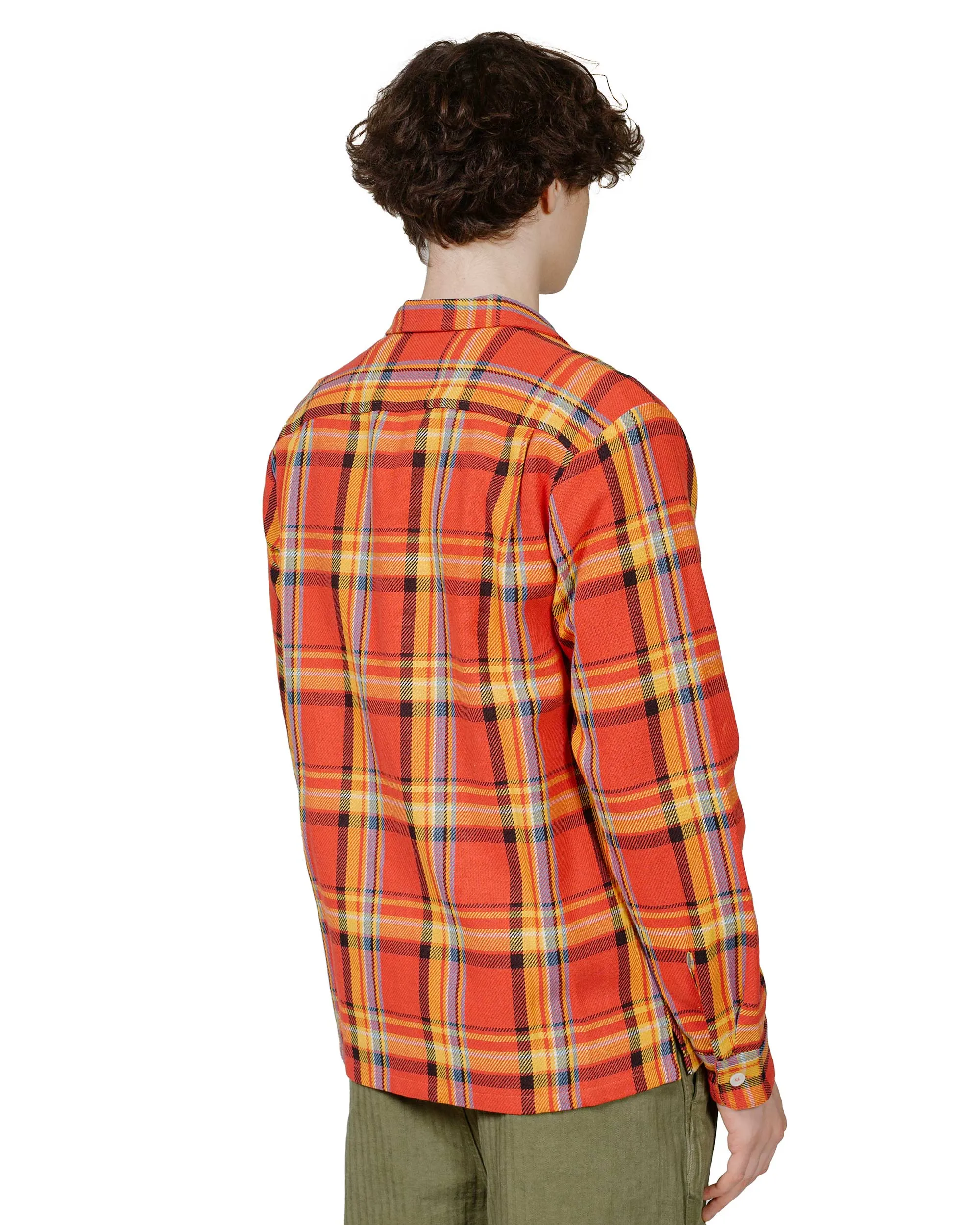 Two Tone Stitching Petite Cut Bather Buoy Plaid Flannel Shirt