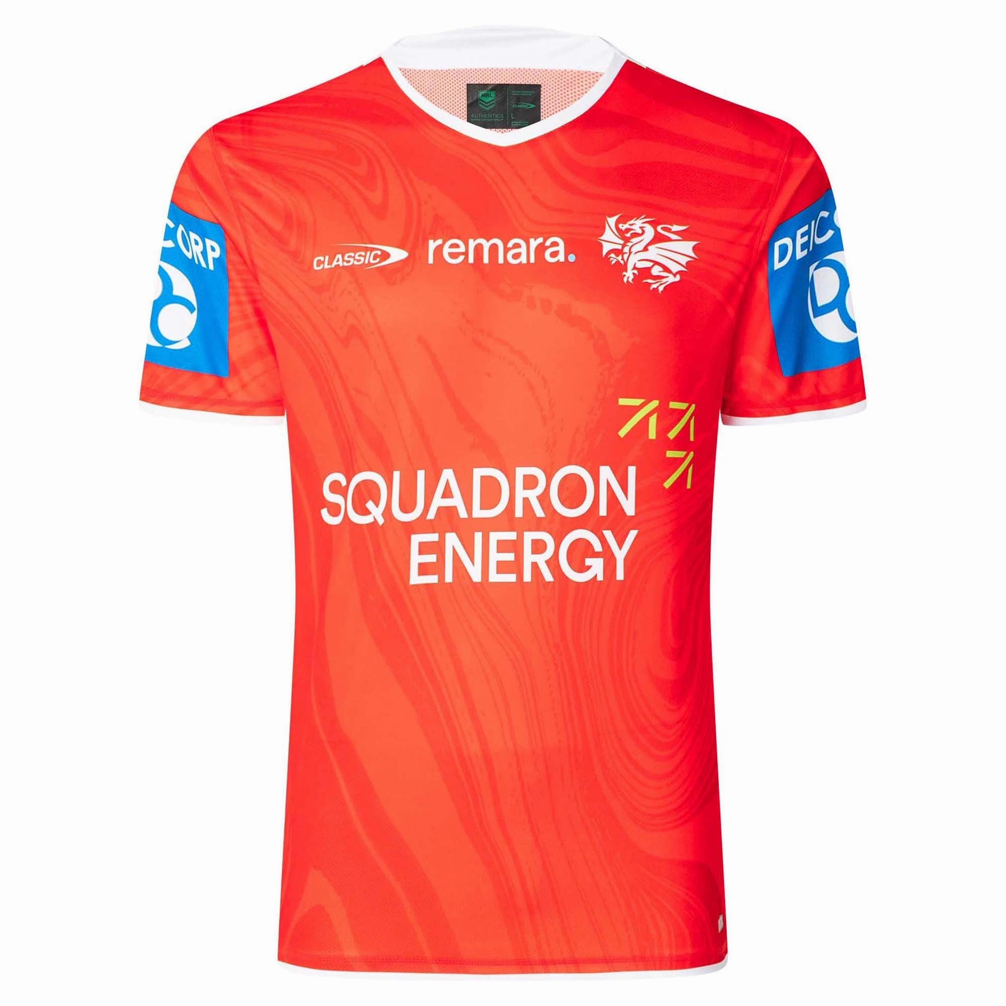 Wind Resistant Barrier Breathable Design Men's NRL St. George Illawarra Dragons 2025 Pro Training Tee