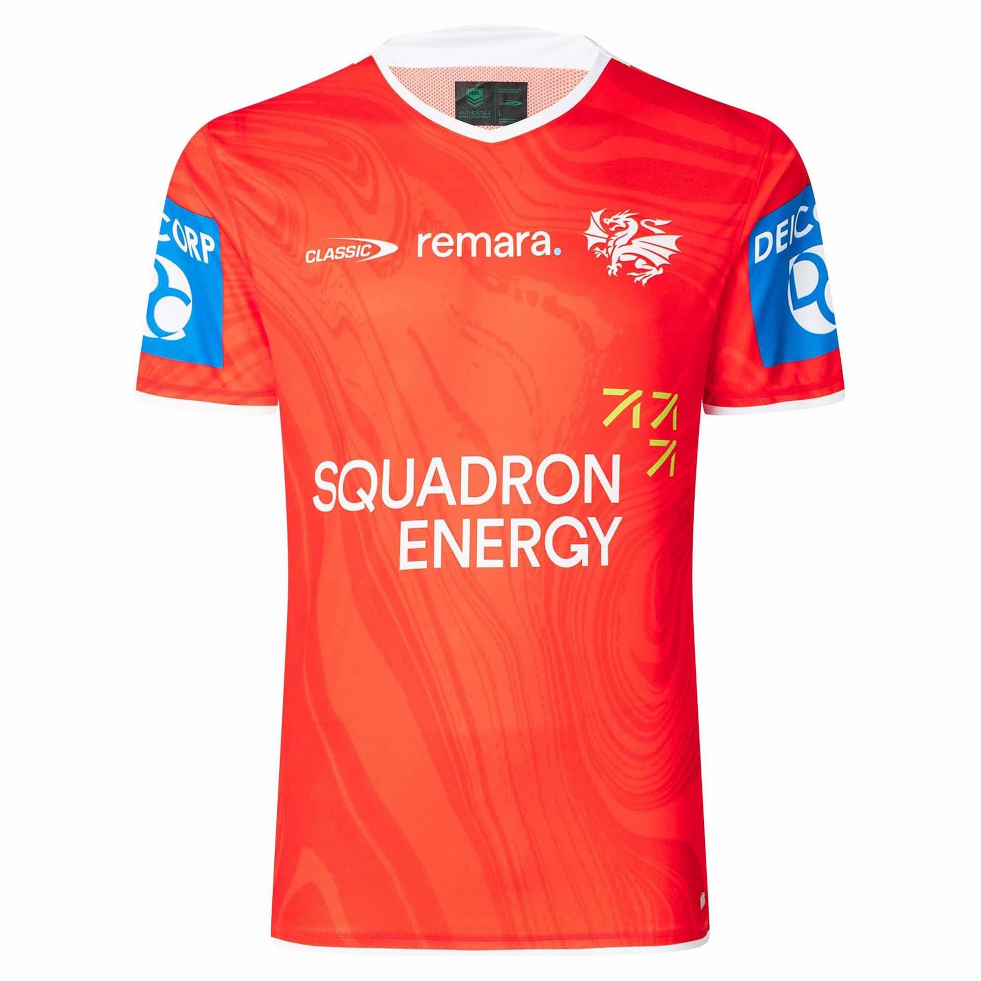 Men's NRL St. George Illawarra Dragons 2025 Pro Training Tee Low Profile Stitching Lightweight Layering